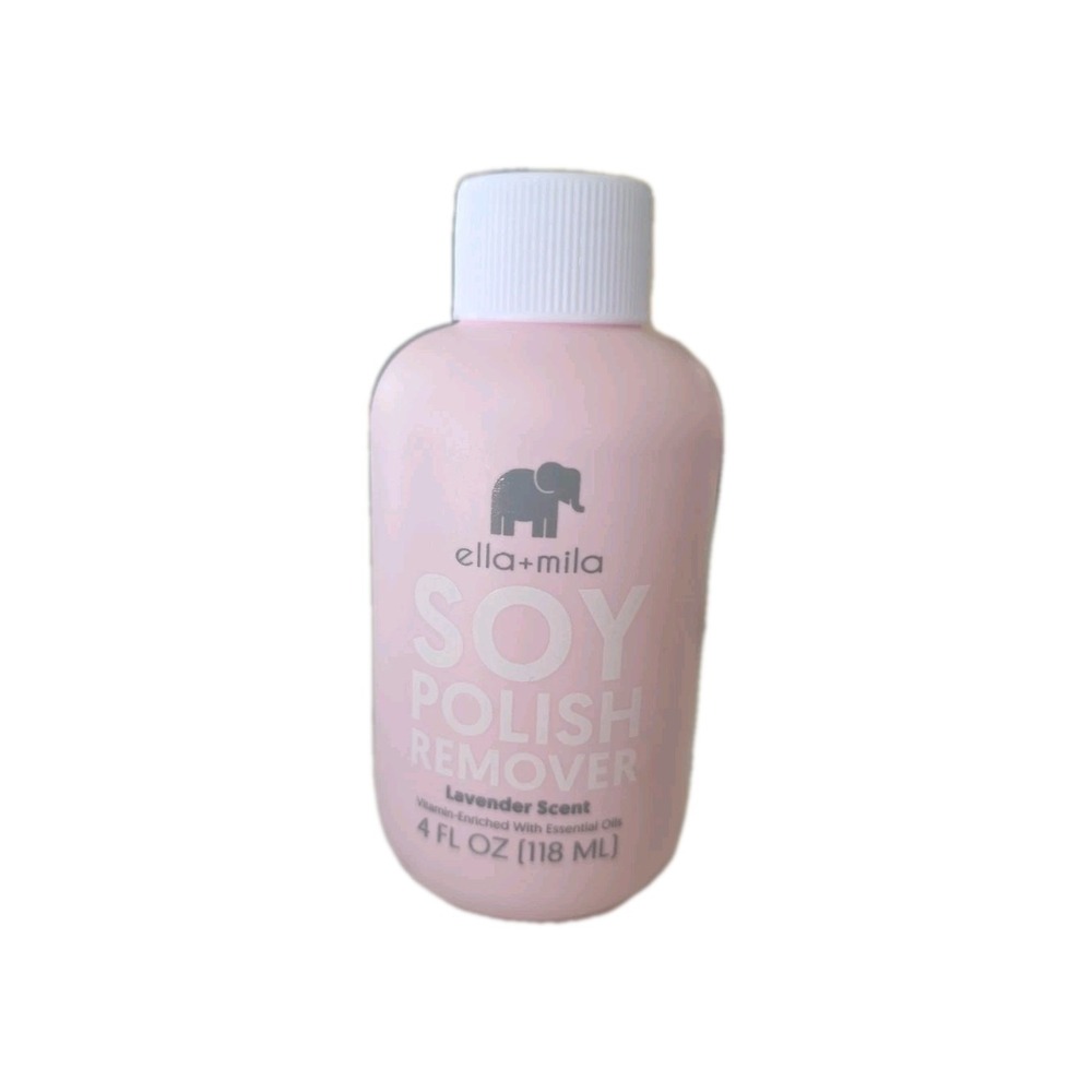 ella+mila Soy Nail Polish Remover Non-Acetone - Non-Toxic Lavender Scent